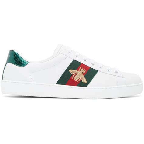 gucci white sneakers off white|original Gucci bee sneakers.